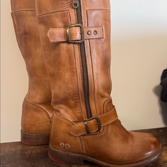 Bed|Stu Gogo Lug Brown Leather Mid-calf leather boot - Picture 6 of 11